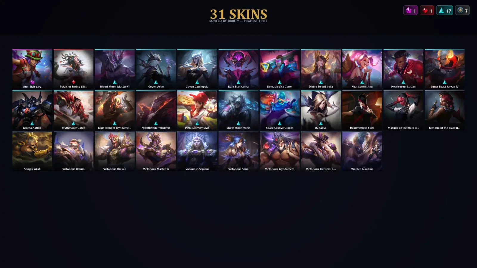 [LoL] | EUW | Level 30 | Master | 106 Champions | 31 Skins | 32,919 BE — LoL account