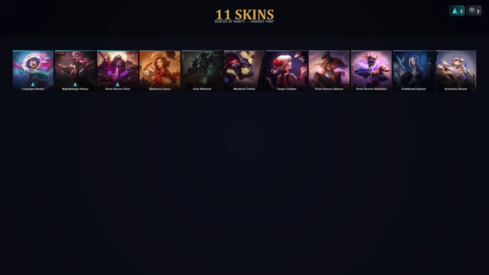 [LoL] | TR | Level 33 | Silver III | 96 Champions | 11 Skins — LoL account