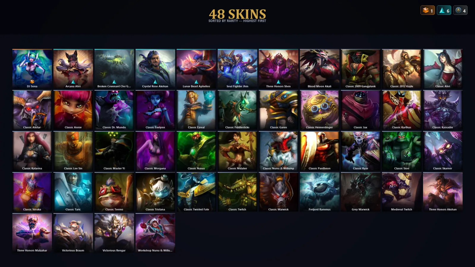 [LoL] | TR | Level 63 | Diamond I | 72 Champions | 48 Skins