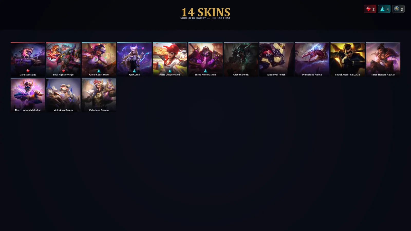 [LoL] | EUW | Level 70 | Diamond II | 78 Champions | 14 Skins | 63,186 BE