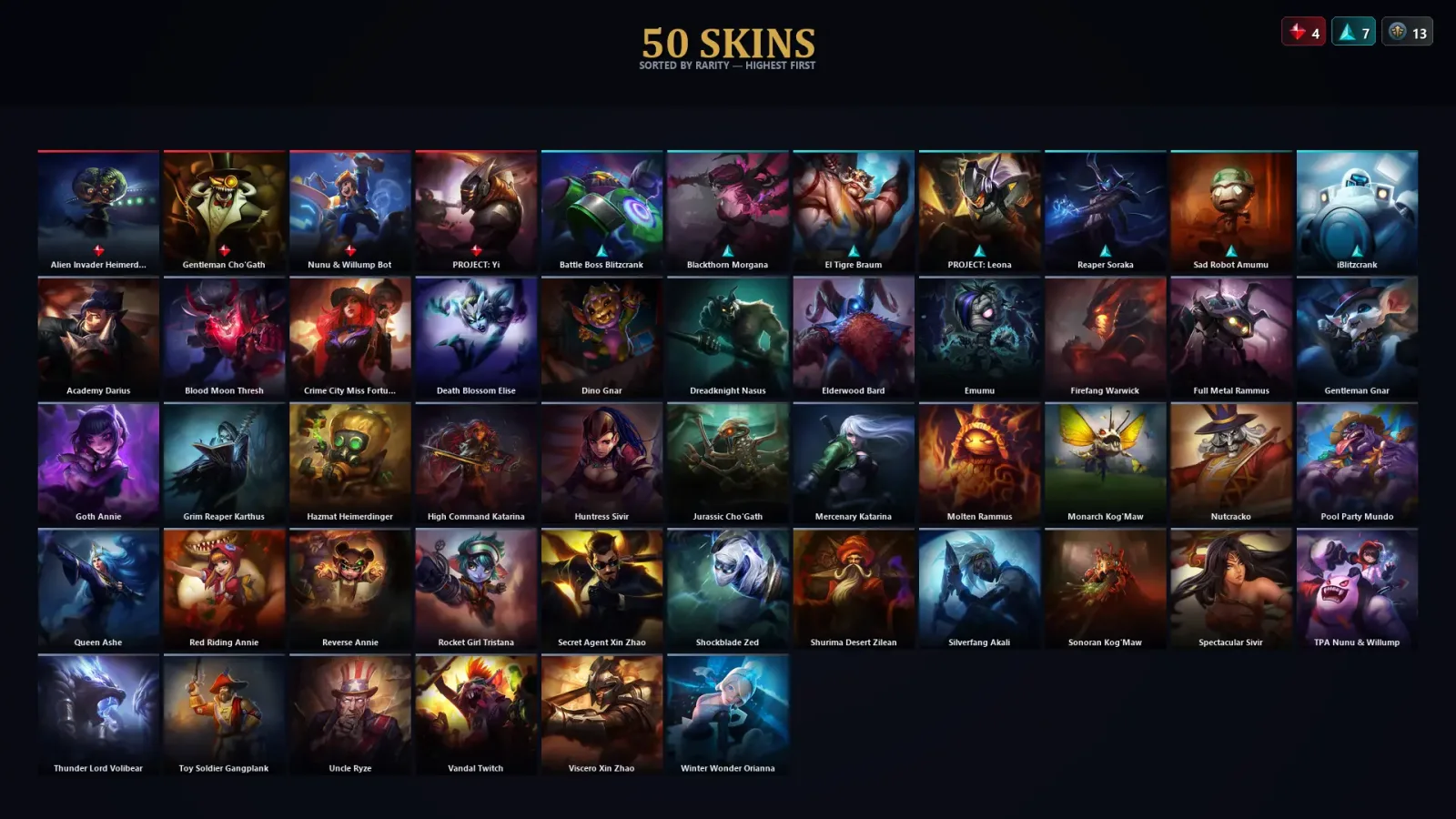 [LoL] | EUW | Level 30 | 89 Champions | 50 Skins — LoL account