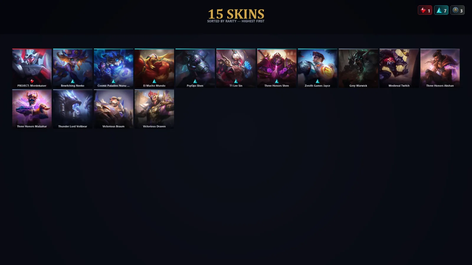 [LoL] | EUW | Level 44 | Emerald I | 88 Champions | 15 Skins