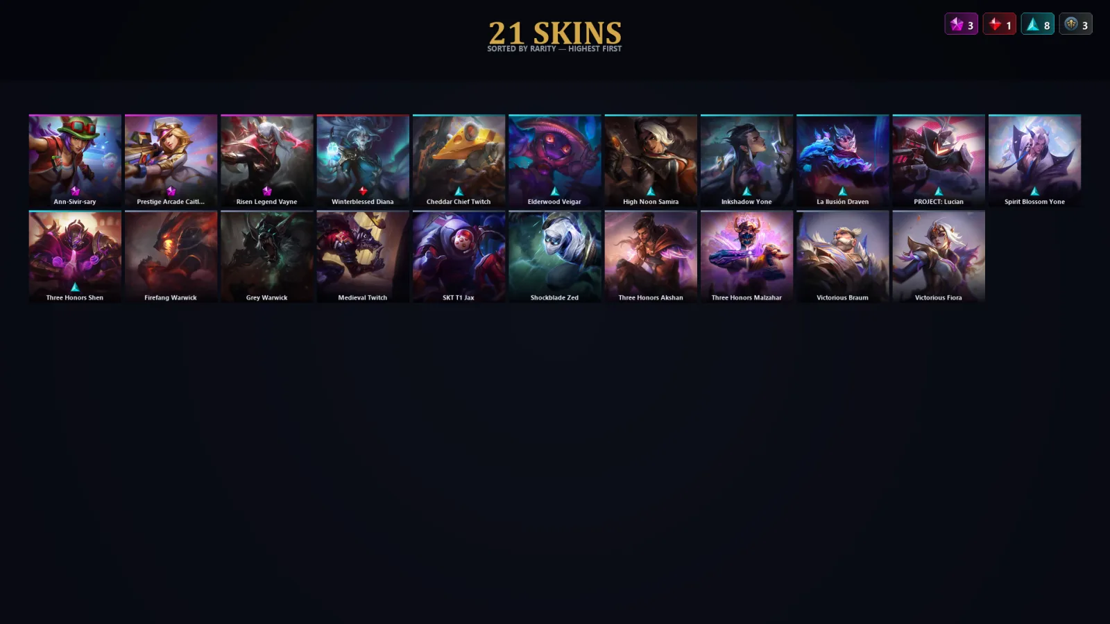 [LoL] | TR | Level 57 | Silver II | 86 Champions | 21 Skins — LoL account