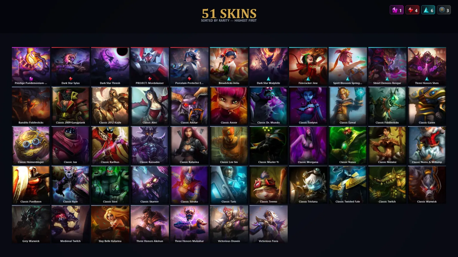 [LoL] | TR | Level 49 | Platinum IV | 96 Champions | 19 Skins