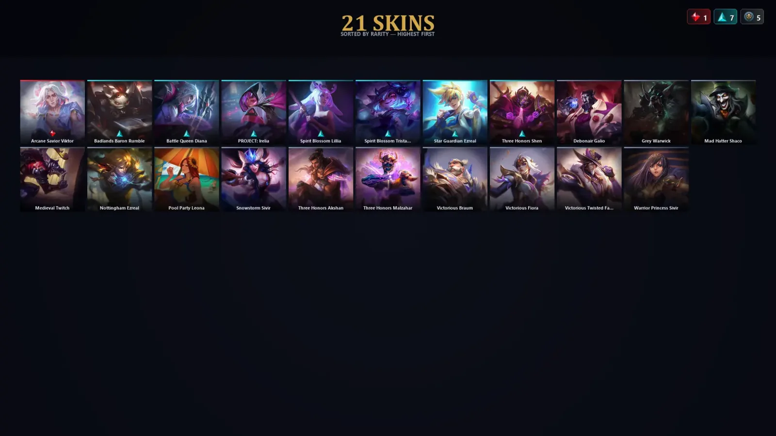 [LoL] | EUW | Level 86 | Diamond III | 122 Champions | 21 Skins — LoL account