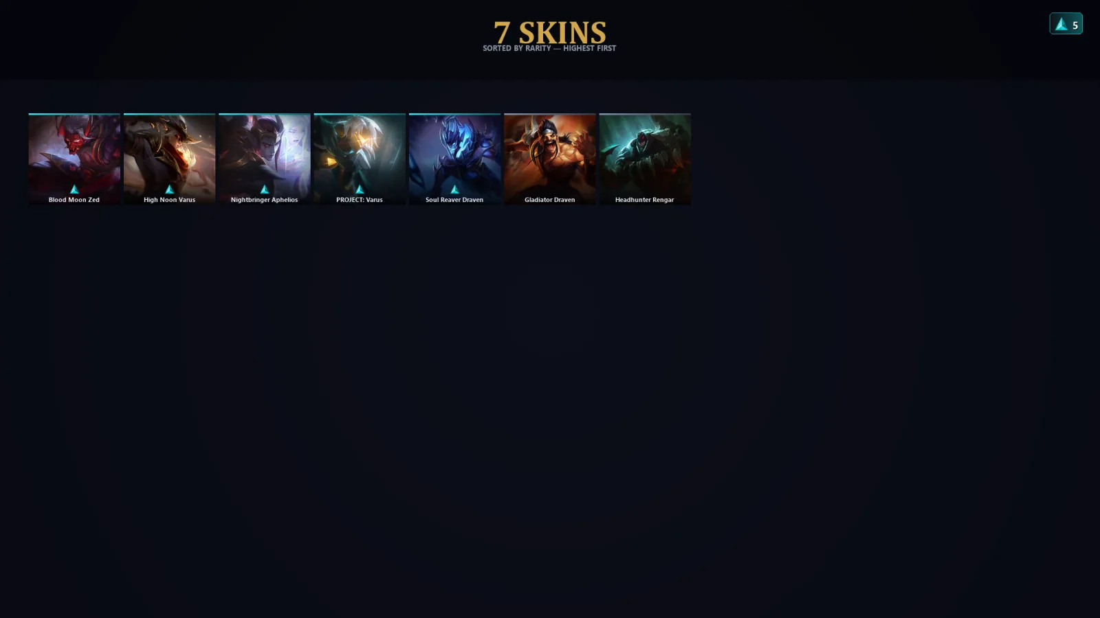 [LoL] | TR | Level 33 | Platinum III | 42 Champions | 7 Skins | 24,149 BE