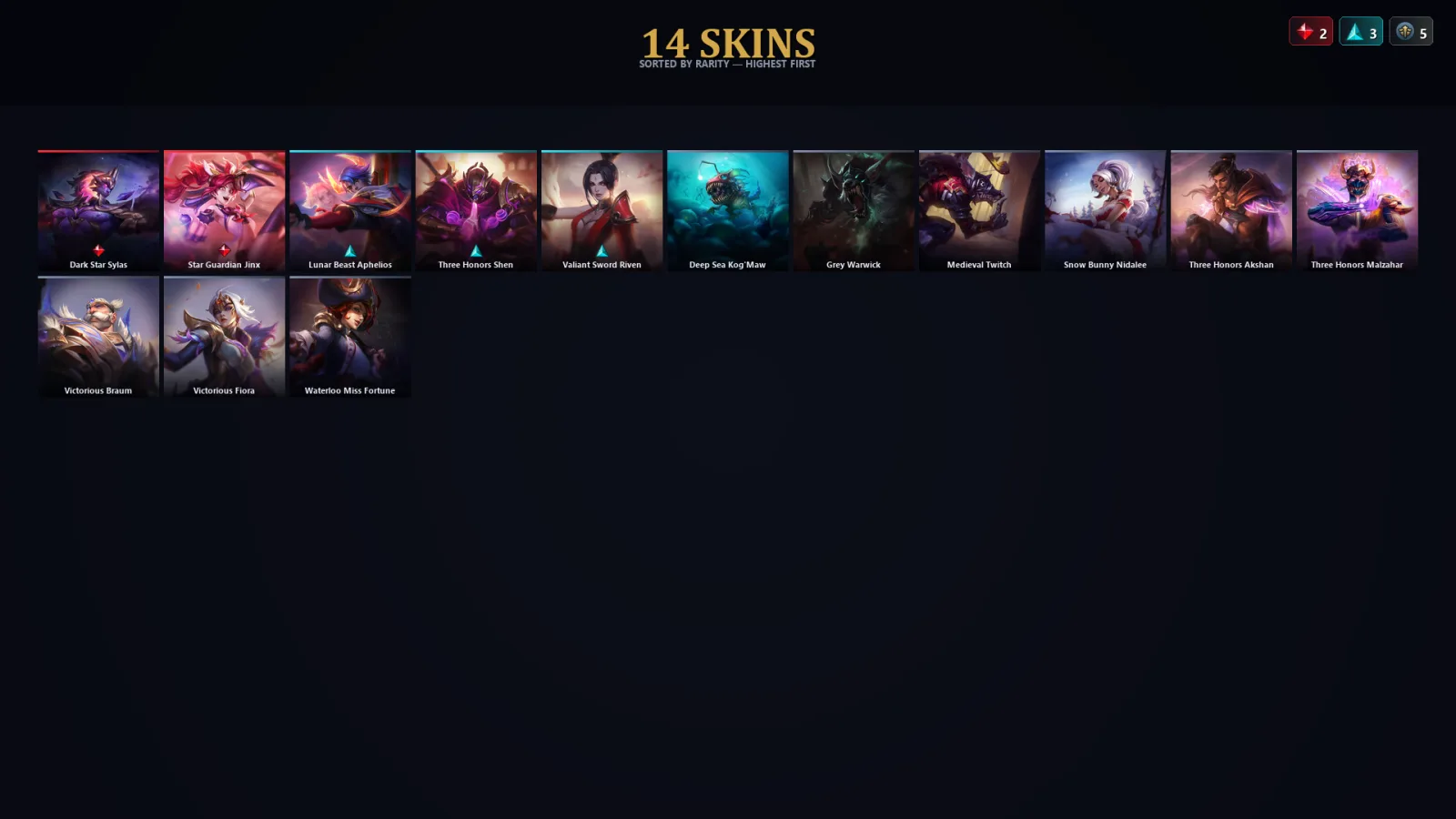 [LoL] | TR | Level 38 | Diamond IV | 65 Champions | 14 Skins | 11,956 BE