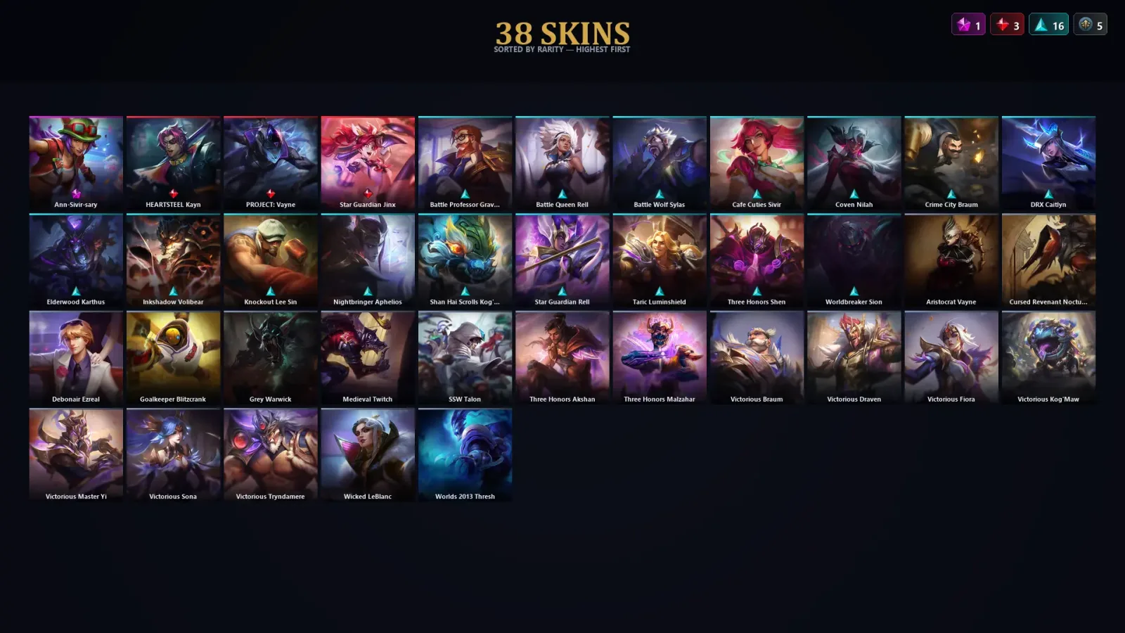 [LoL] | TR | Level 89 | Diamond IV | 128 Champions | 38 Skins — LoL account