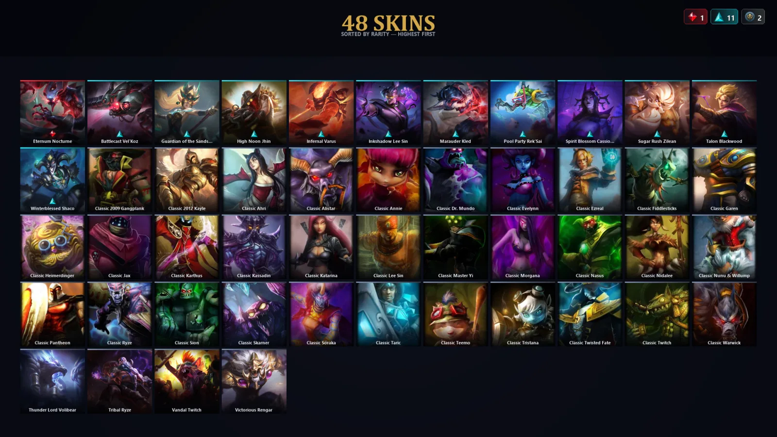 [LoL] | TR | Level 74 | Platinum II | 101 Champions | 48 Skins