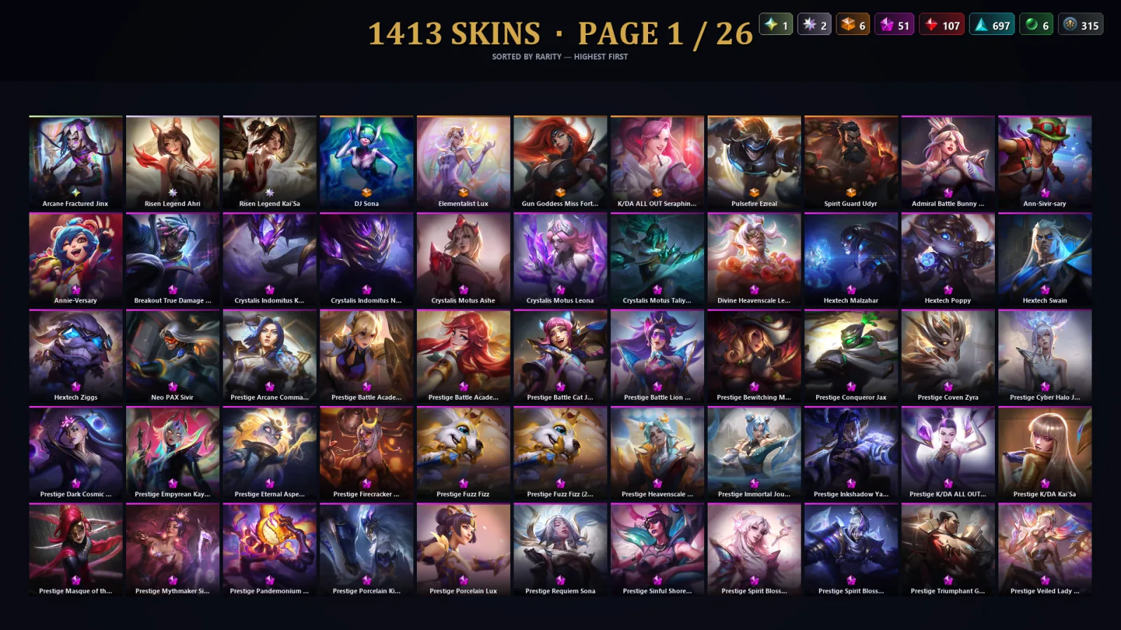 [LoL] | TR | Level 398 | Gold IV | 173 Champions | 1381 Skins | 64,933 BE