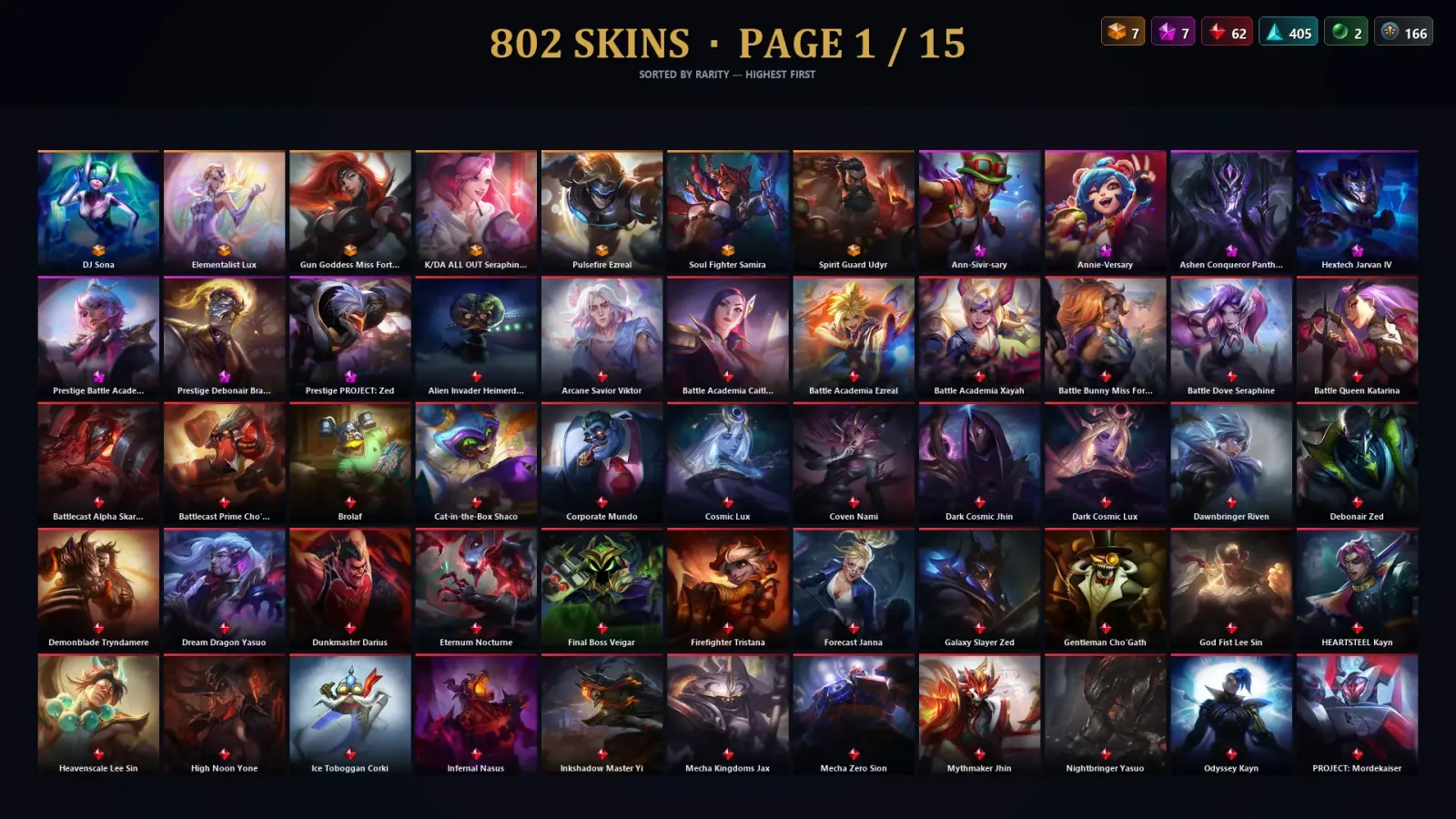 [LoL] | TR | Level 500 | Silver I | 173 Champions | 802 Skins | 55,231 BE