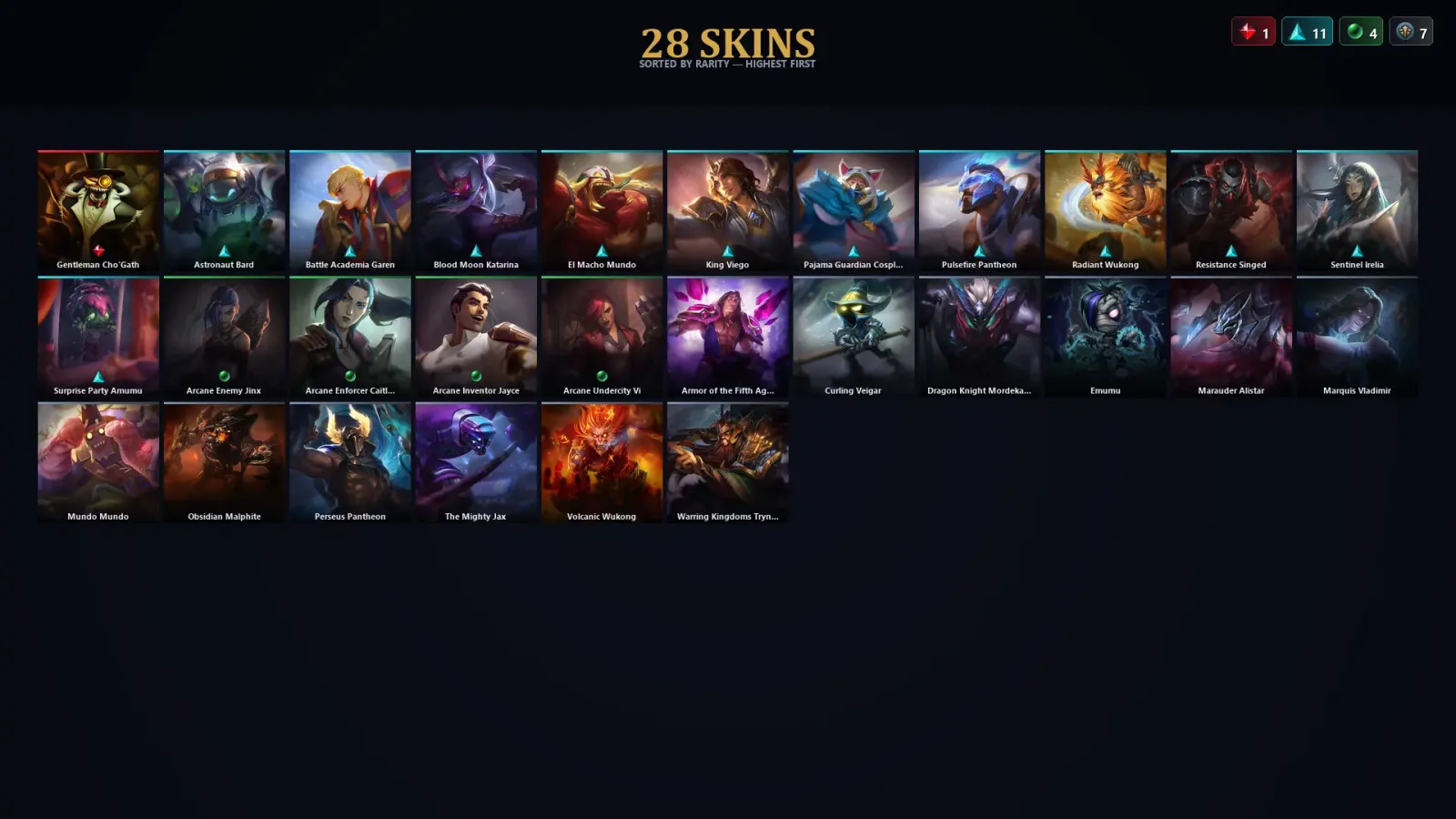 [LoL] | TR | Level 39 | 60 Champions | 28 Skins