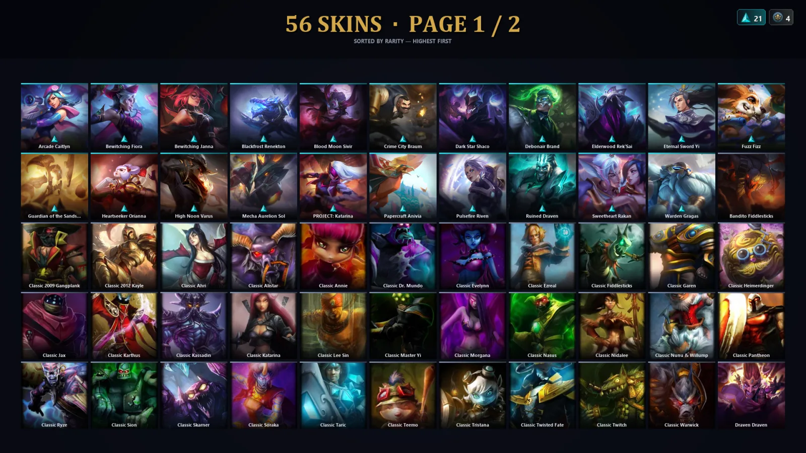 [LoL] | TR | Level 30 | 67 Champions | 56 Skins | 29,414 BE