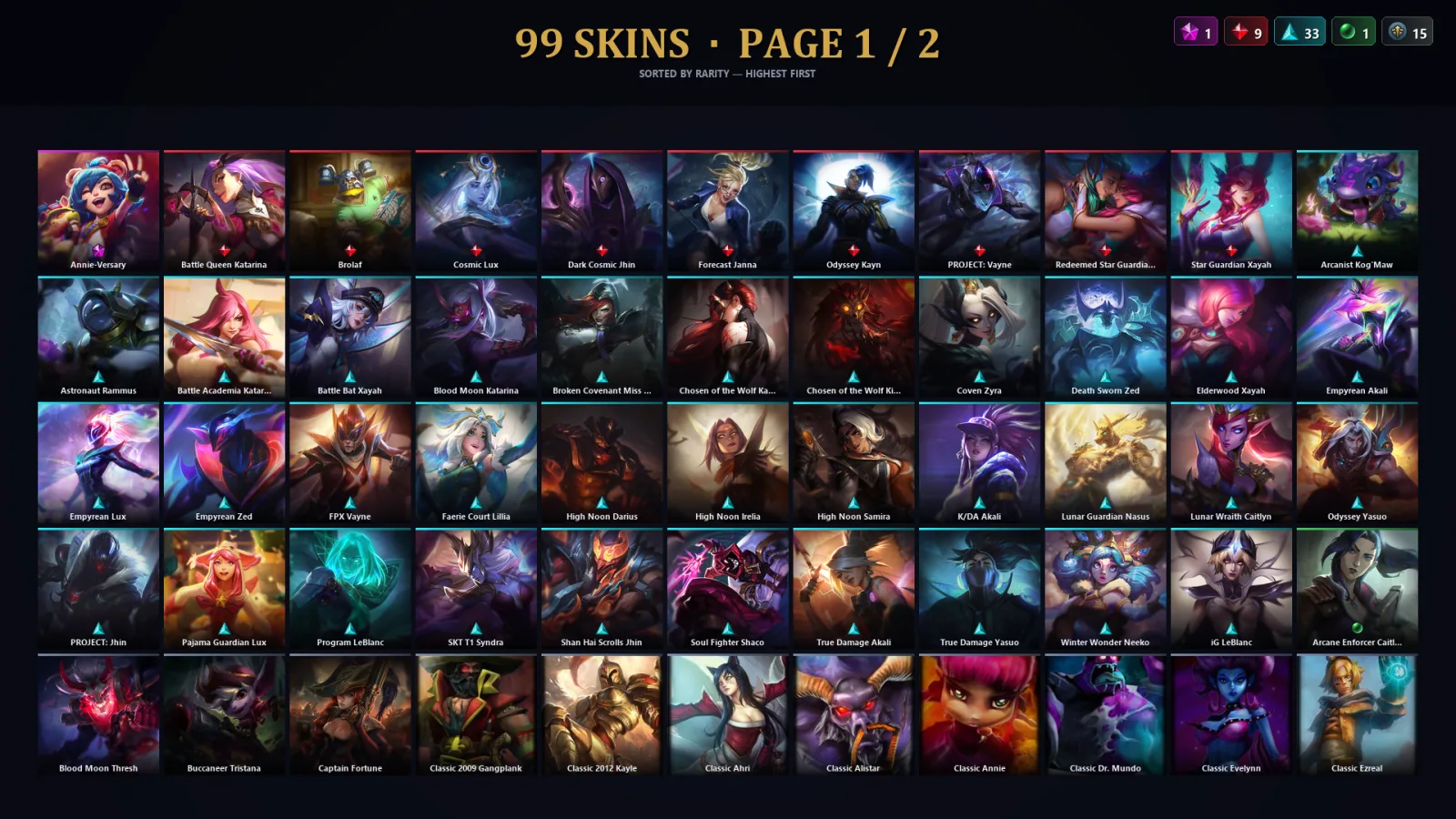 [LoL] | TR | Level 216 | Bronze III | 112 Champions | 99 Skins | 89,212 BE