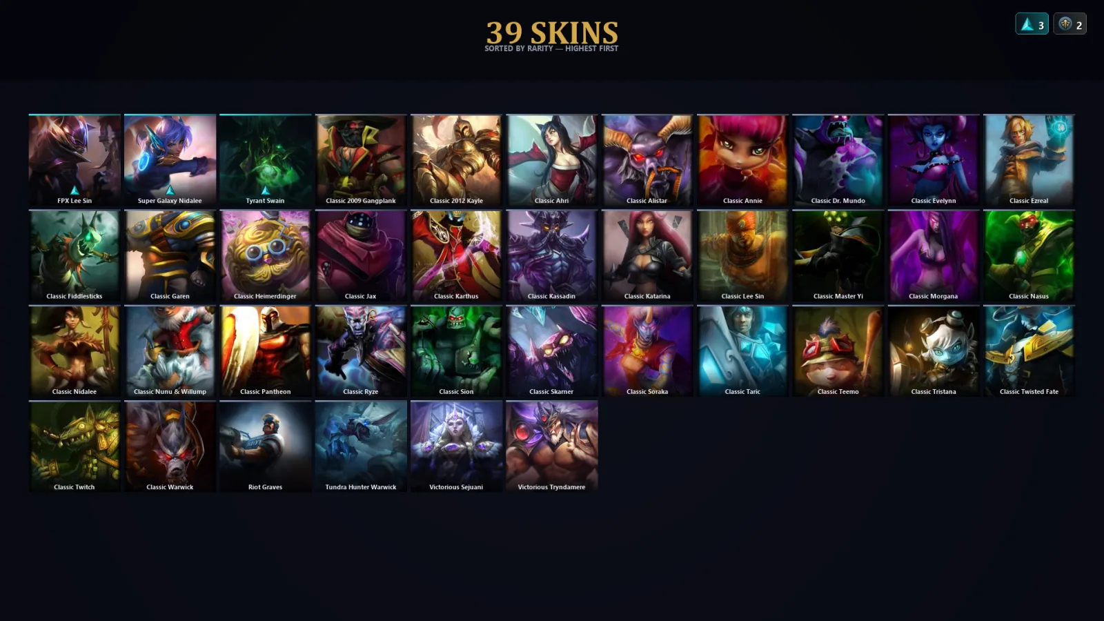 [LoL] | EUW | Level 40 | 36 Champions | 39 Skins