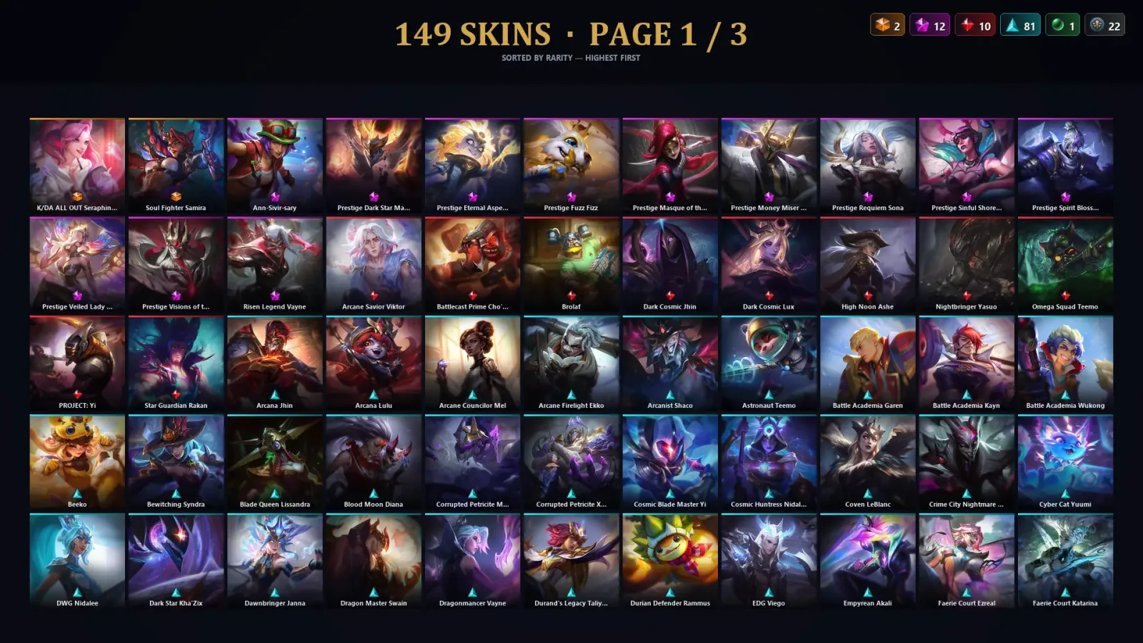 [LoL] | TR | Level 292 | Emerald IV | 116 Champions | 149 Skins | 35,695 BE
