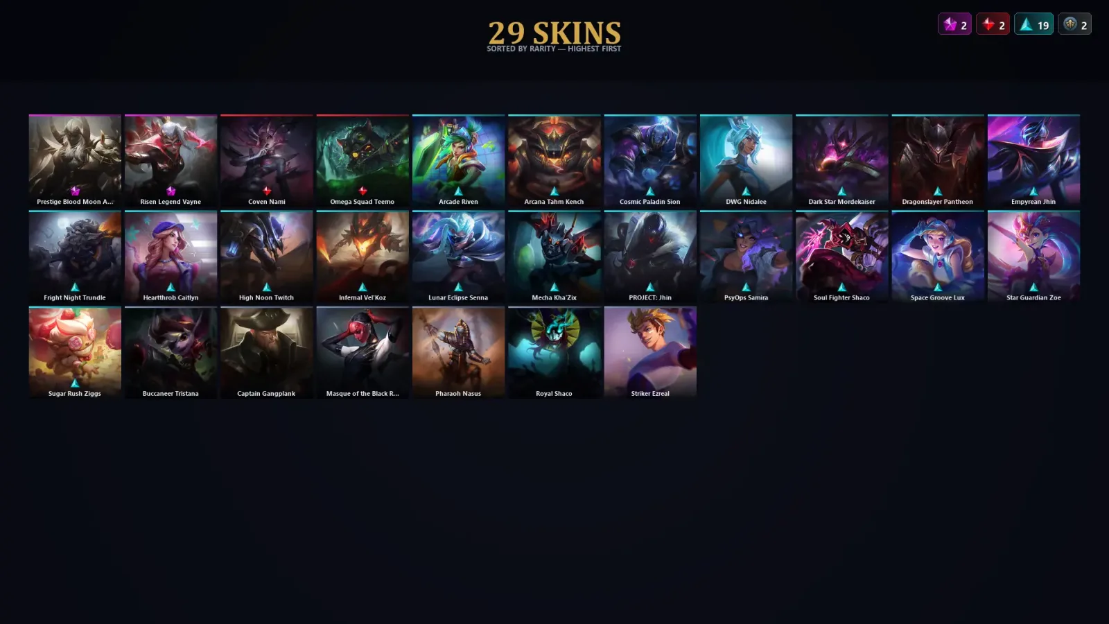 [LoL] | TR | Level 112 | 140 Champions | 29 Skins — LoL account