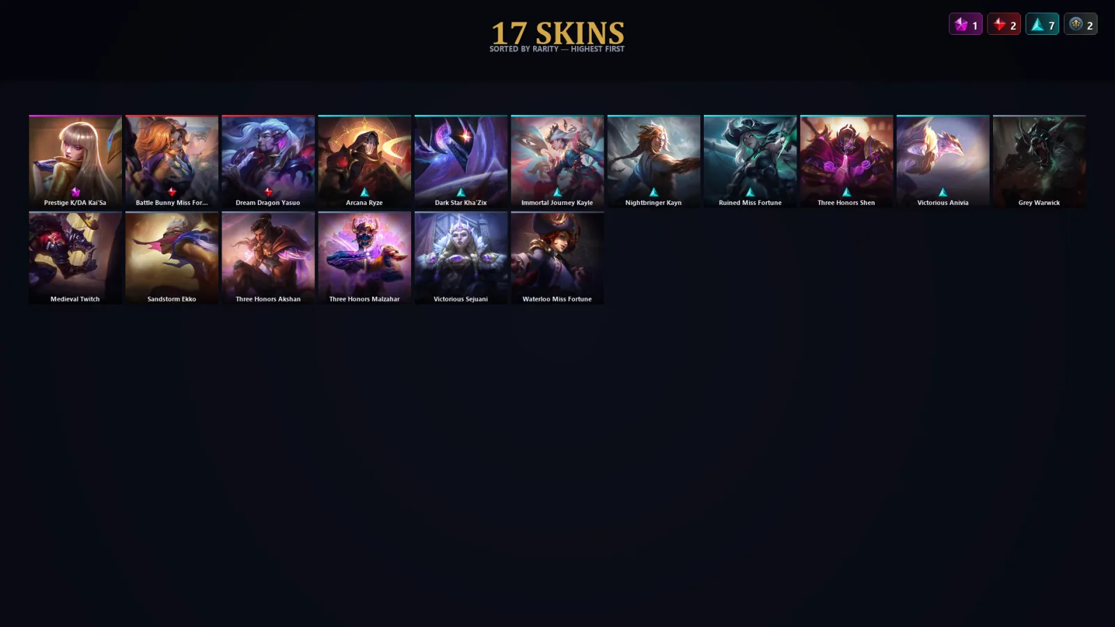 [LoL] | TR | Level 30 | Emerald I | 77 Champions | 17 Skins