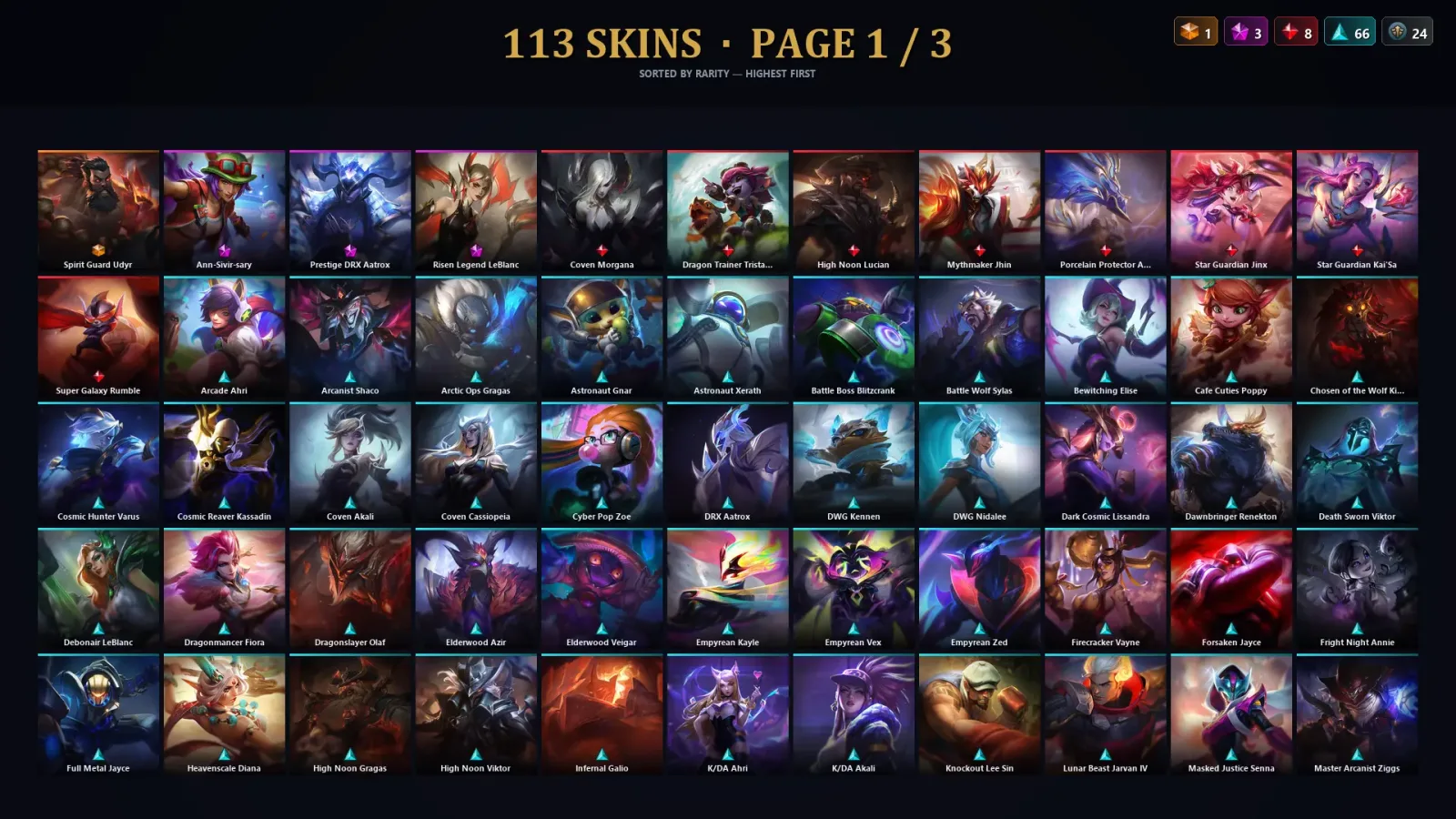 [LoL] | TR | Level 30 | Master | 173 Champions | 113 Skins | 114,064 BE