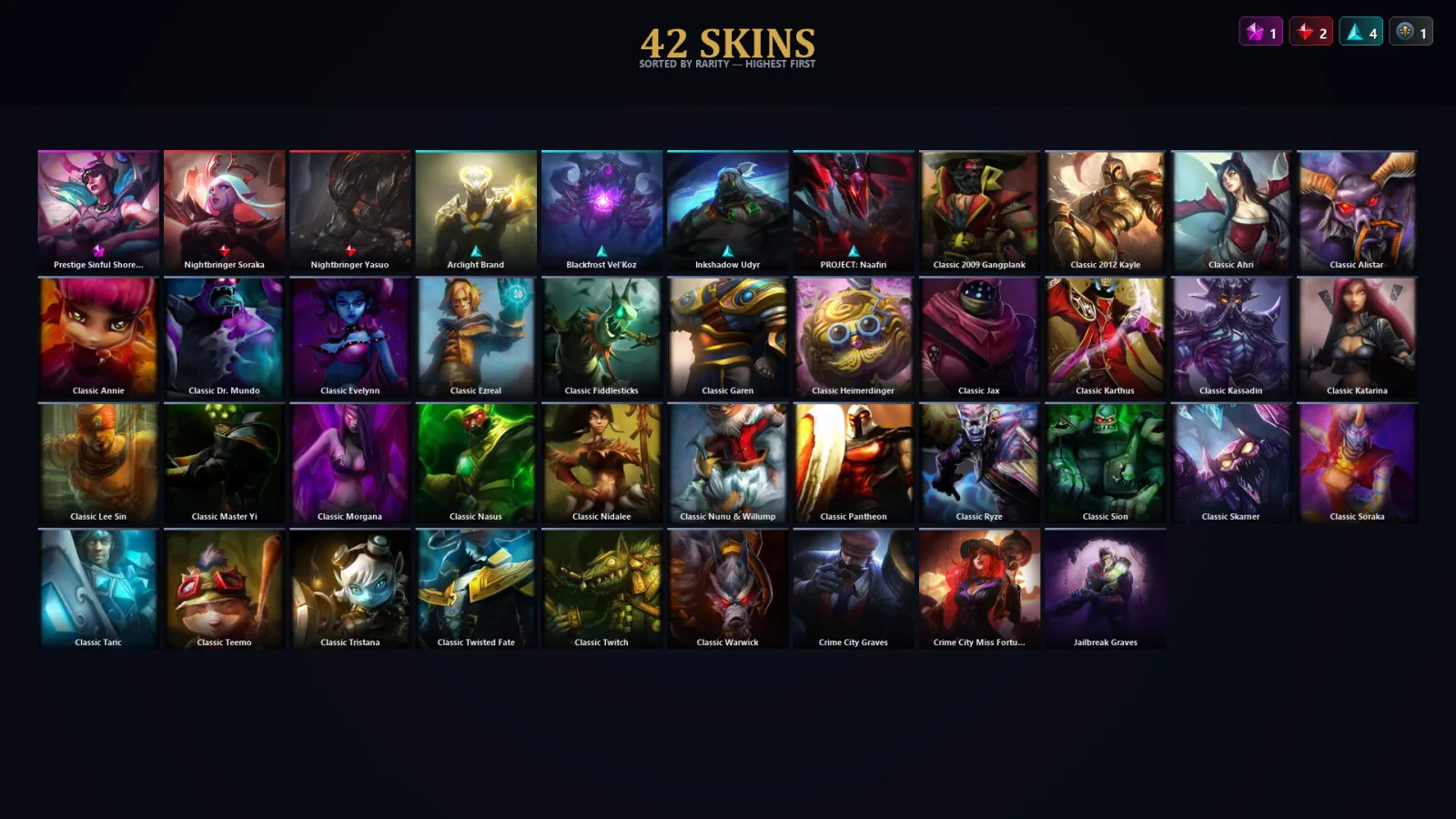 [LoL] | TR | Level 62 | Emerald III | 95 Champions | 42 Skins