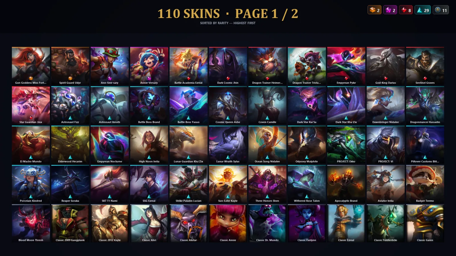 [LoL] | TR | Level 30 | Master | 173 Champions | 78 Skins | 107,417 BE