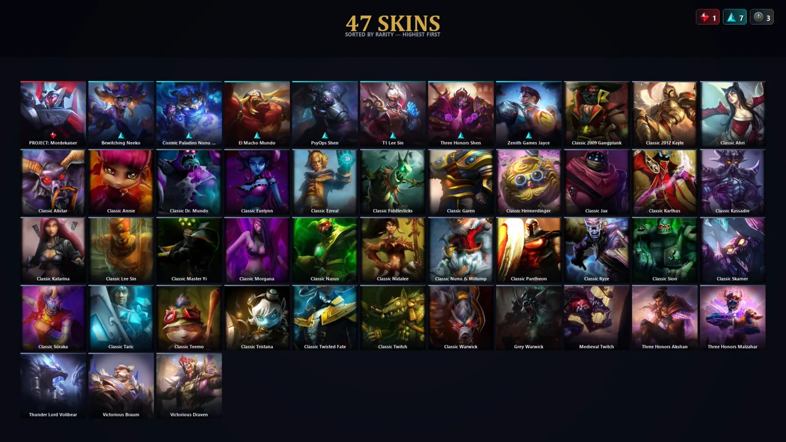[LoL] | EUW | Level 44 | Emerald I | 89 Champions | 47 Skins — LoL account
