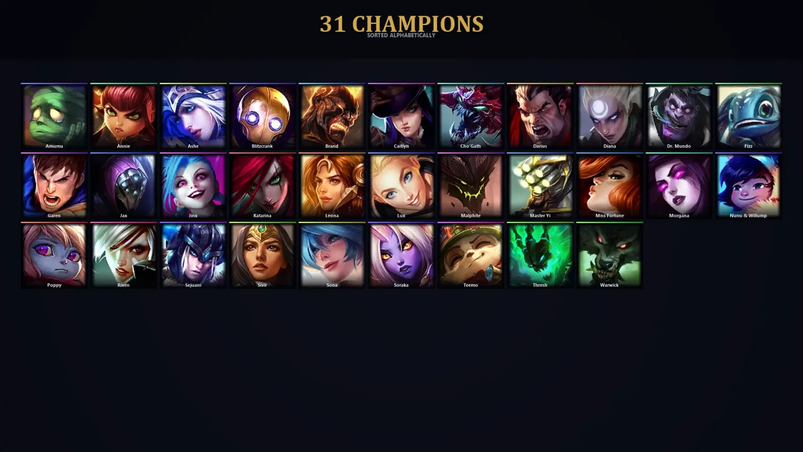 [LoL] | TR | Level 31 | 31 Champions — LoL account