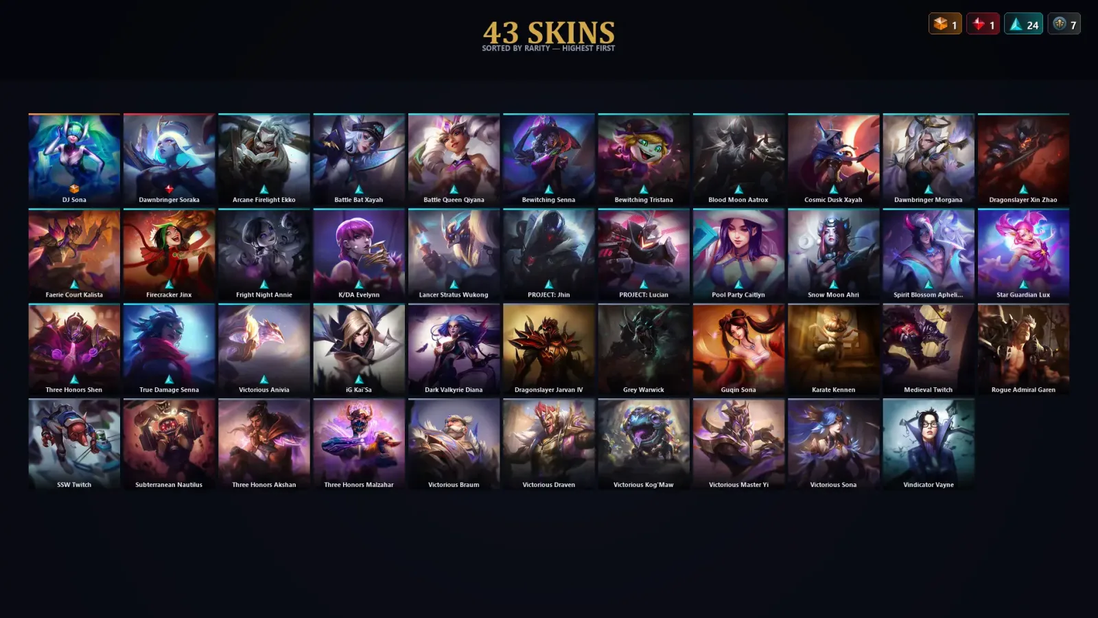 [LoL] | EUW | Level 30 | Master | 168 Champions | 43 Skins — LoL account