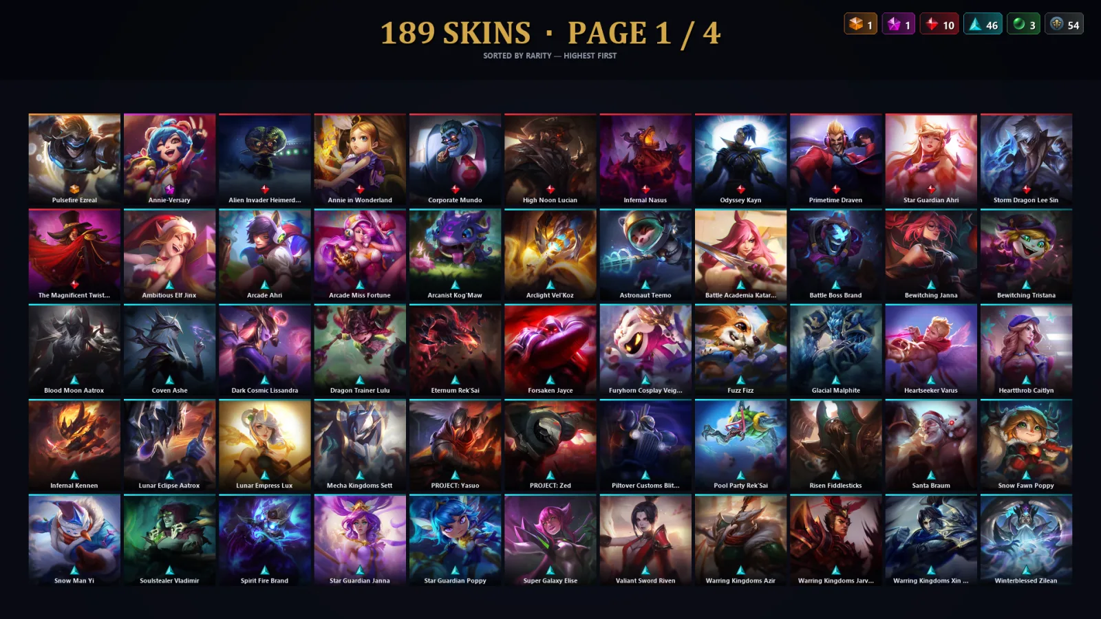 [LoL] | TR | Level 273 | 166 Champions | 157 Skins | 17,790 BE