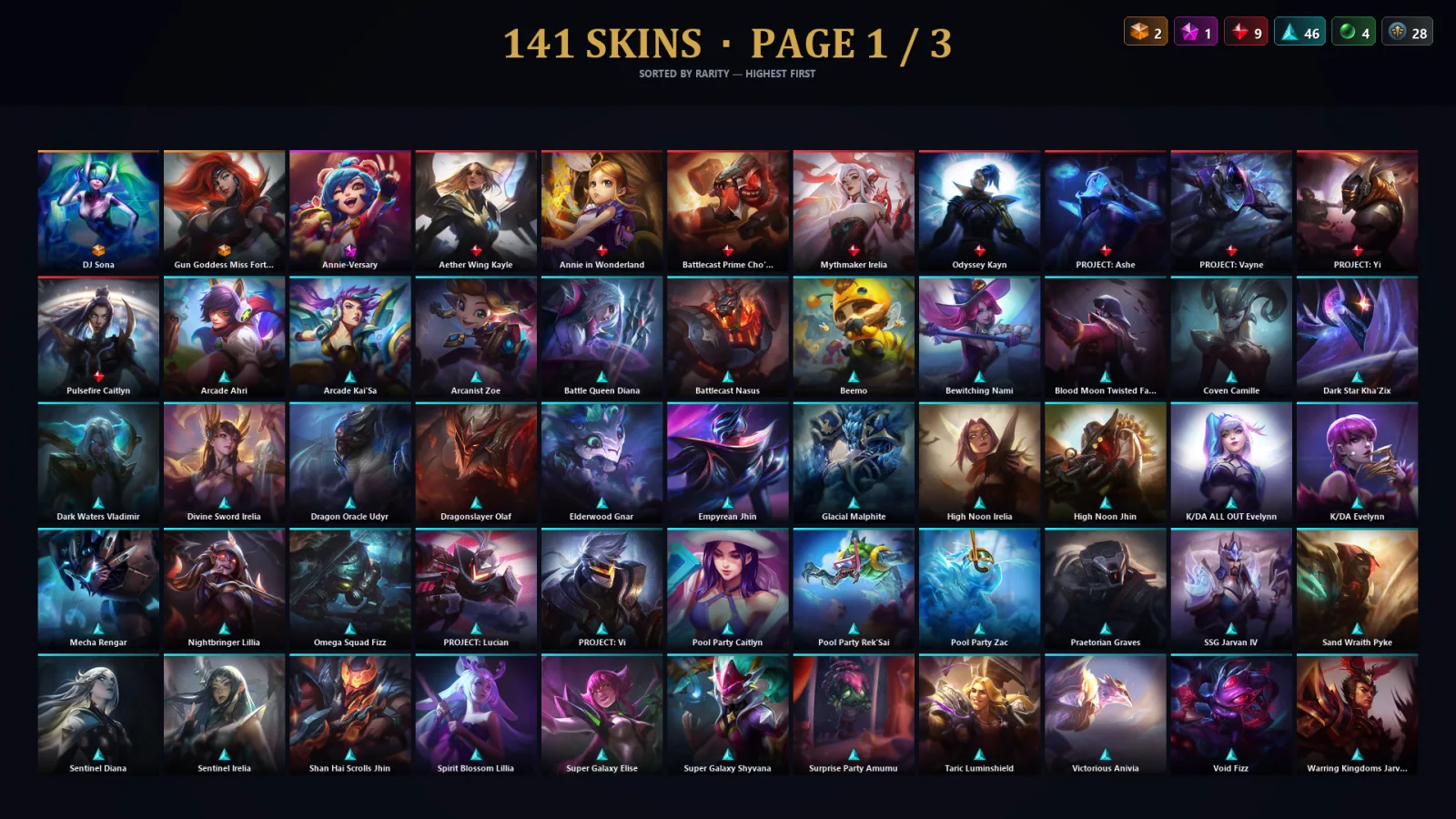 [LoL] | EUW | Level 30 | Master | 139 Champions | 141 Skins | 27,713 BE