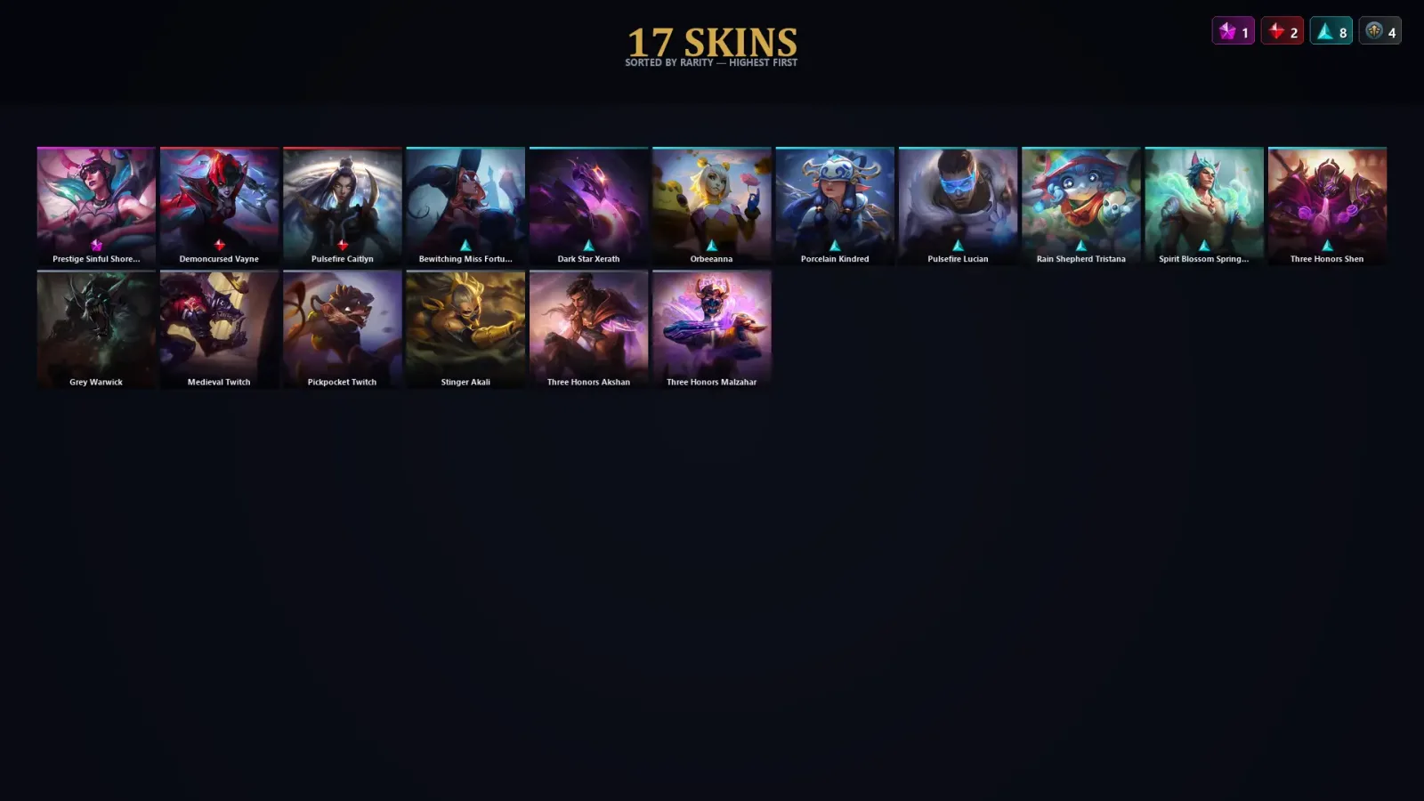 [LoL] | TR | Level 55 | Silver II | 110 Champions | 17 Skins | 12,517 BE
