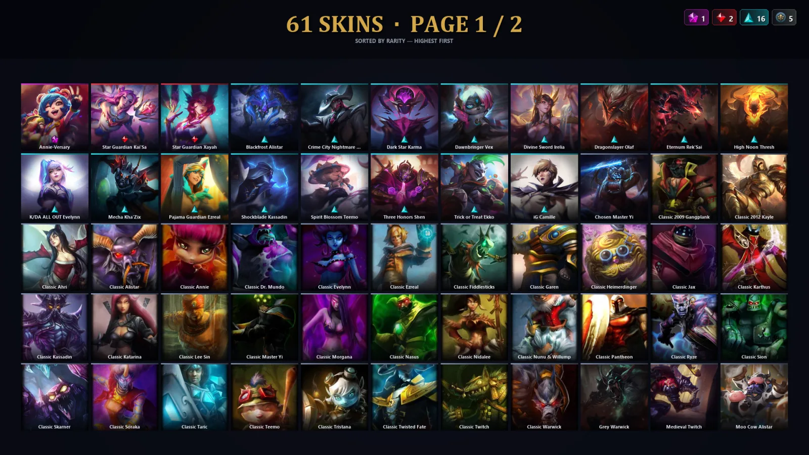 [LoL] | TR | Level 51 | Platinum IV | 49 Champions | 61 Skins