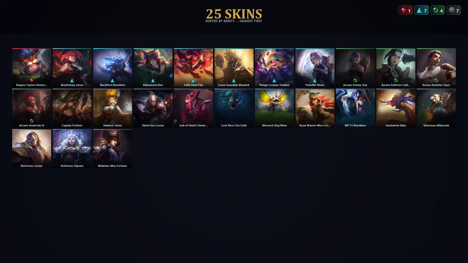 [LoL] | TR | Level 85 | 77 Champions | 25 Skins — LoL account