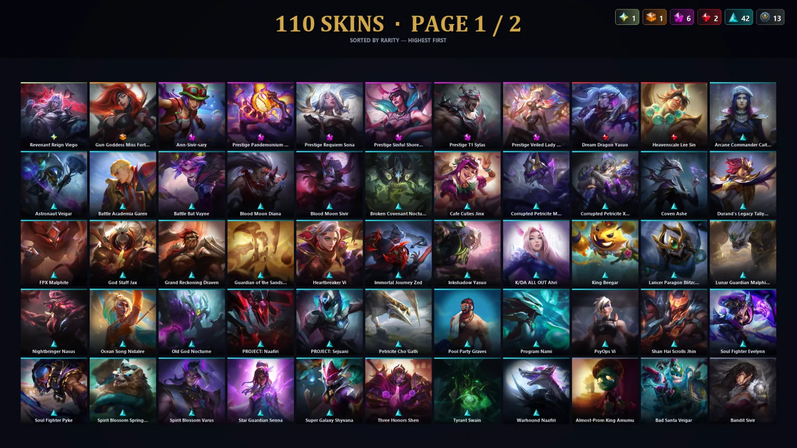 [LoL] | TR | Level 30 | Grandmaster | 137 Champions | 110 Skins | 70,933 BE