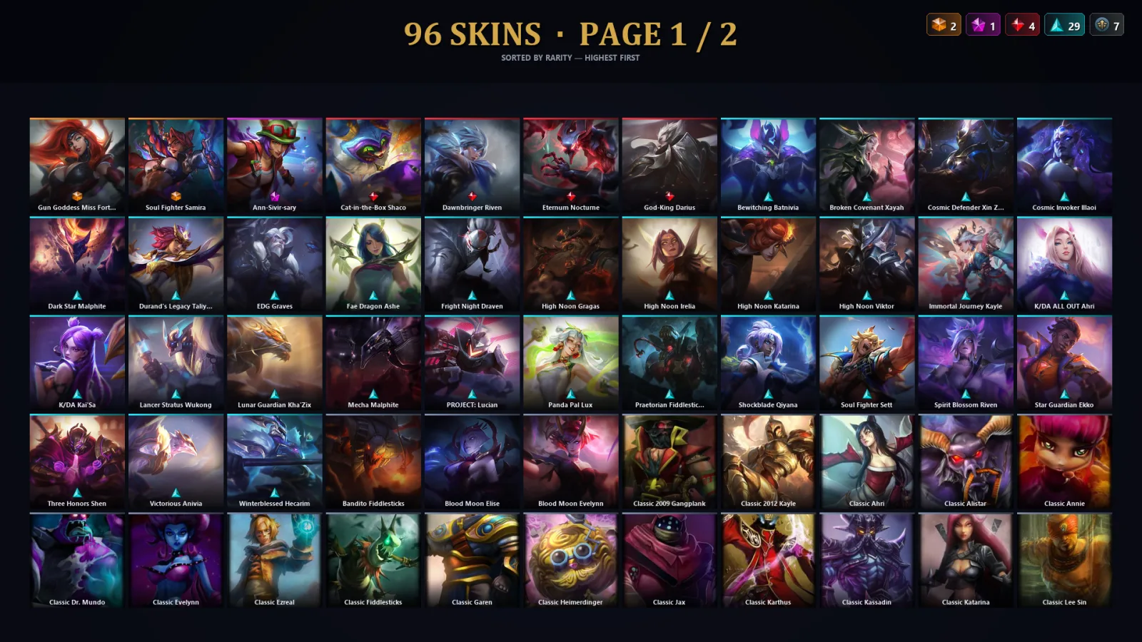 [LoL] | EUW | Level 177 | Emerald IV | 167 Champions | 96 Skins | 32,619 BE