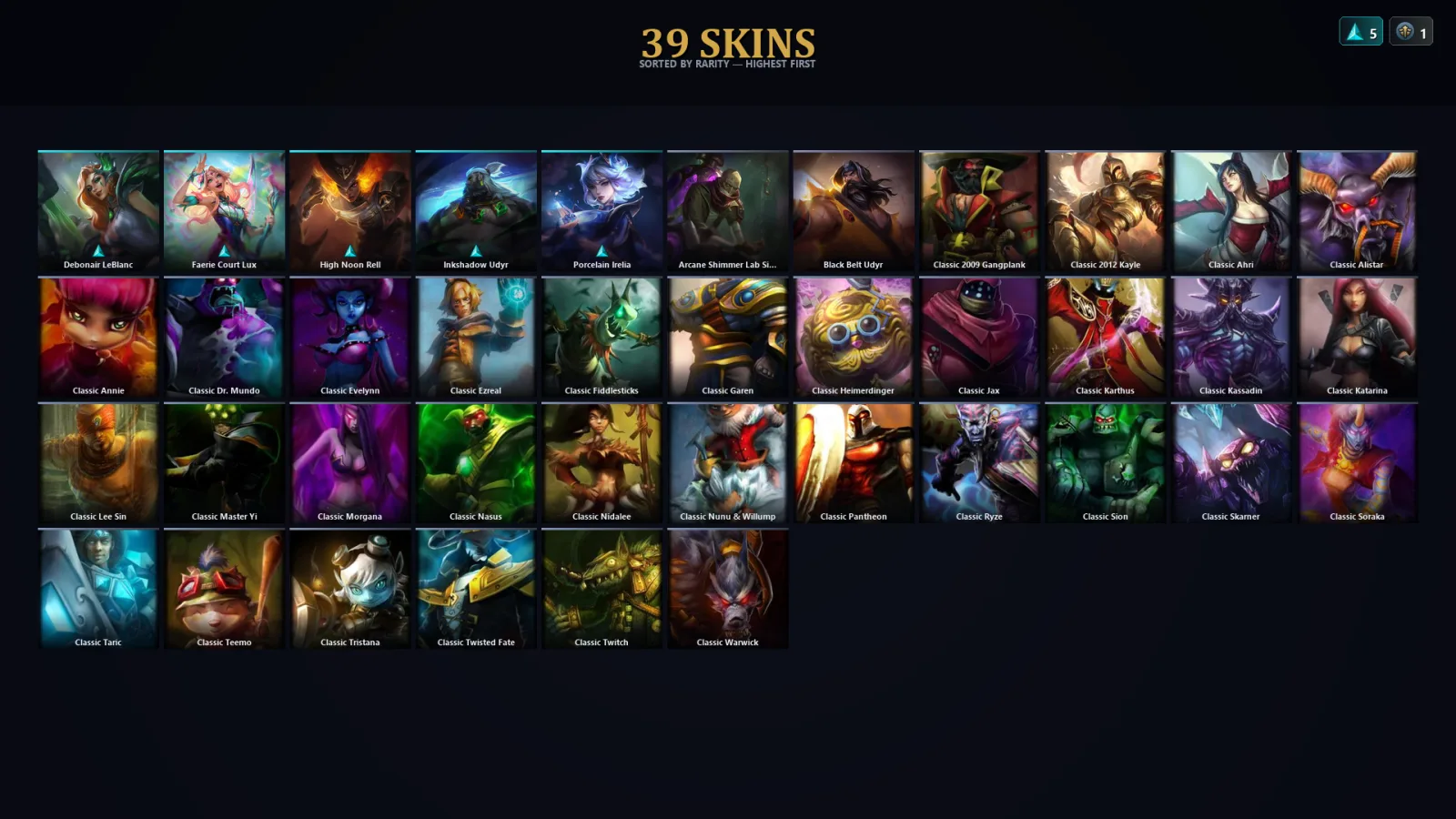 [LoL] | EUW | Level 45 | Emerald IV | 54 Champions | 7 Skins