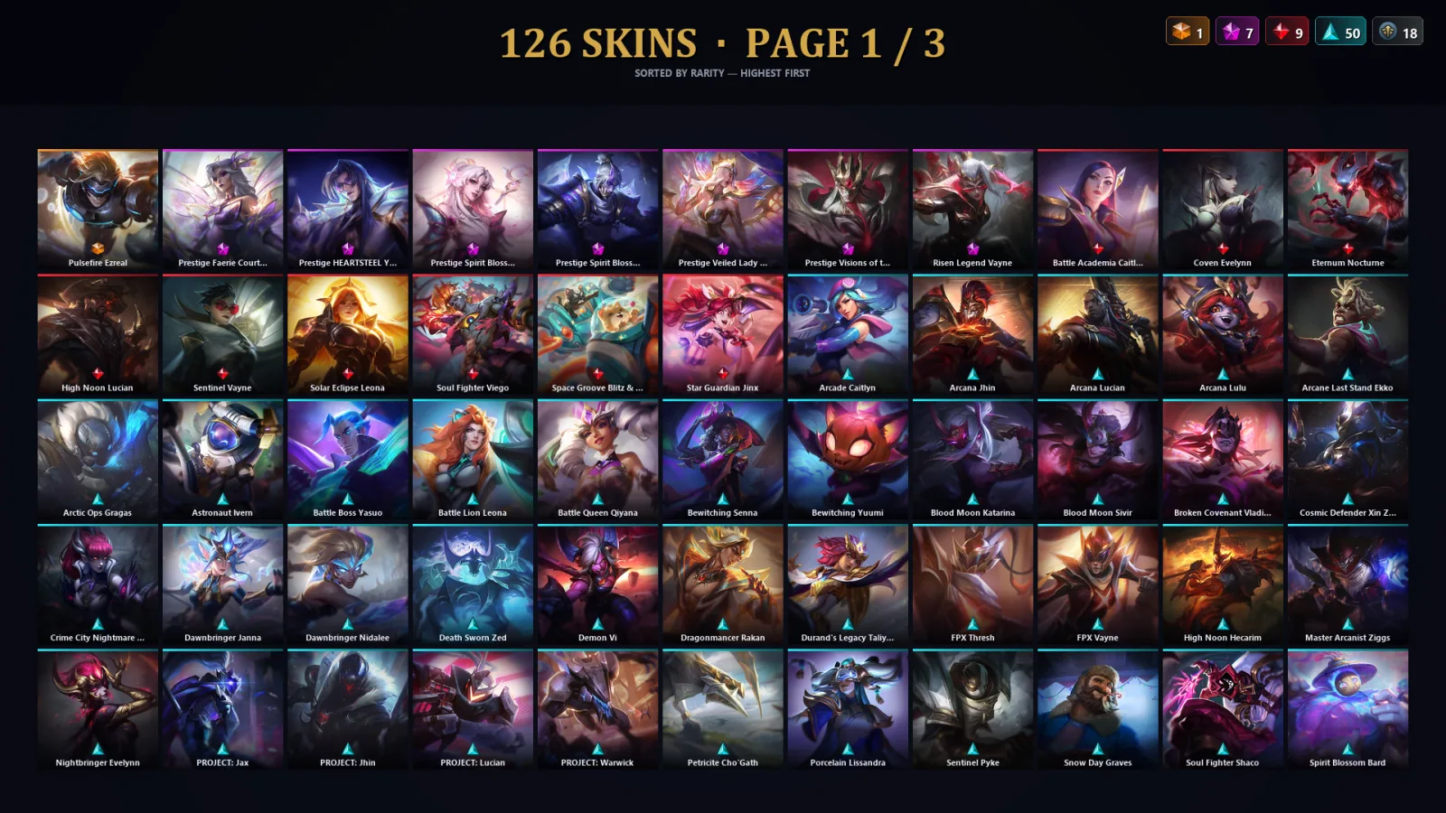 [LoL] | TR | Level 166 | Emerald III | 171 Champions | 94 Skins