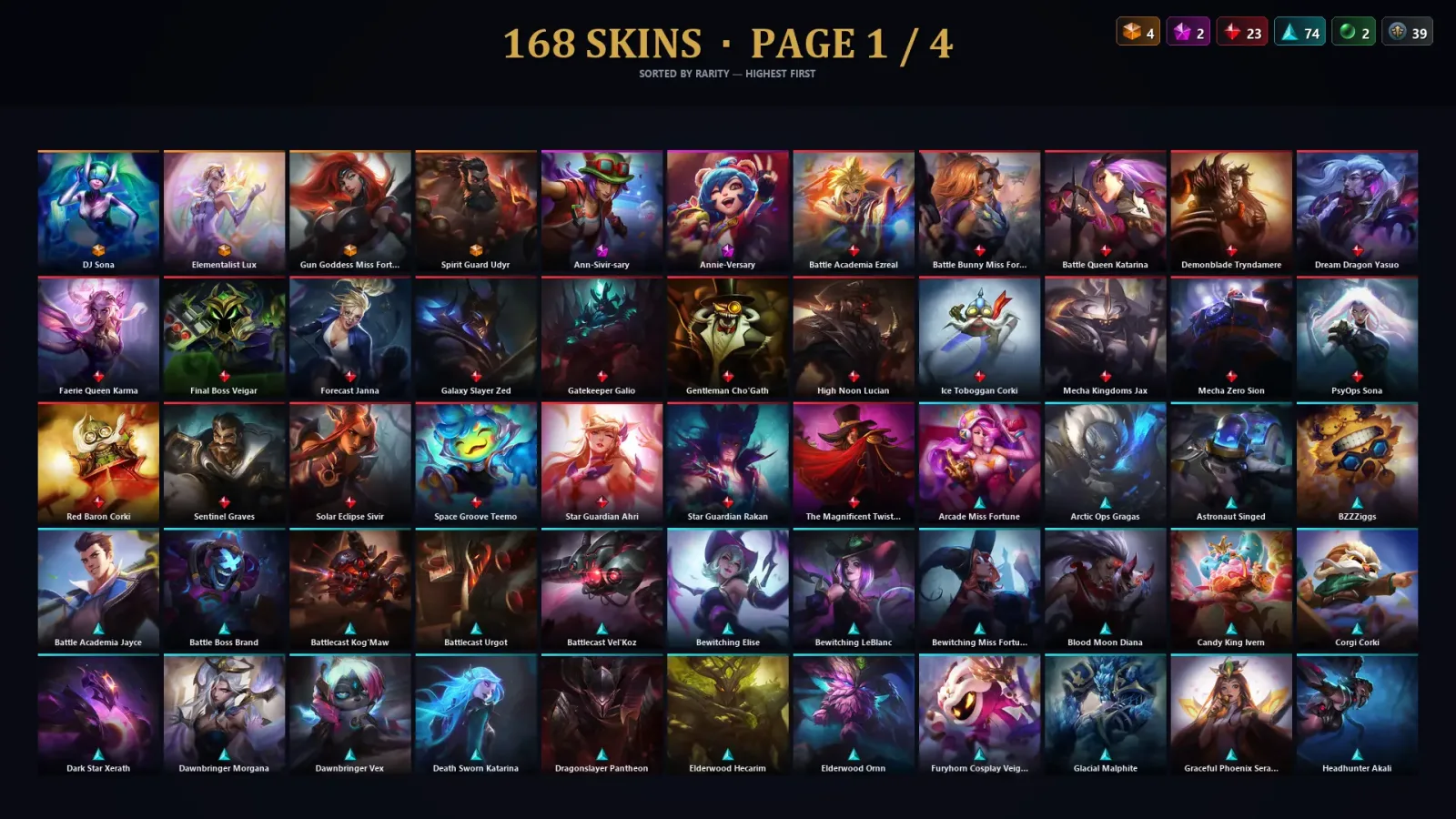 [LoL] | EUW | Level 30 | Master | 172 Champions | 168 Skins | 567,026 BE — LoL account