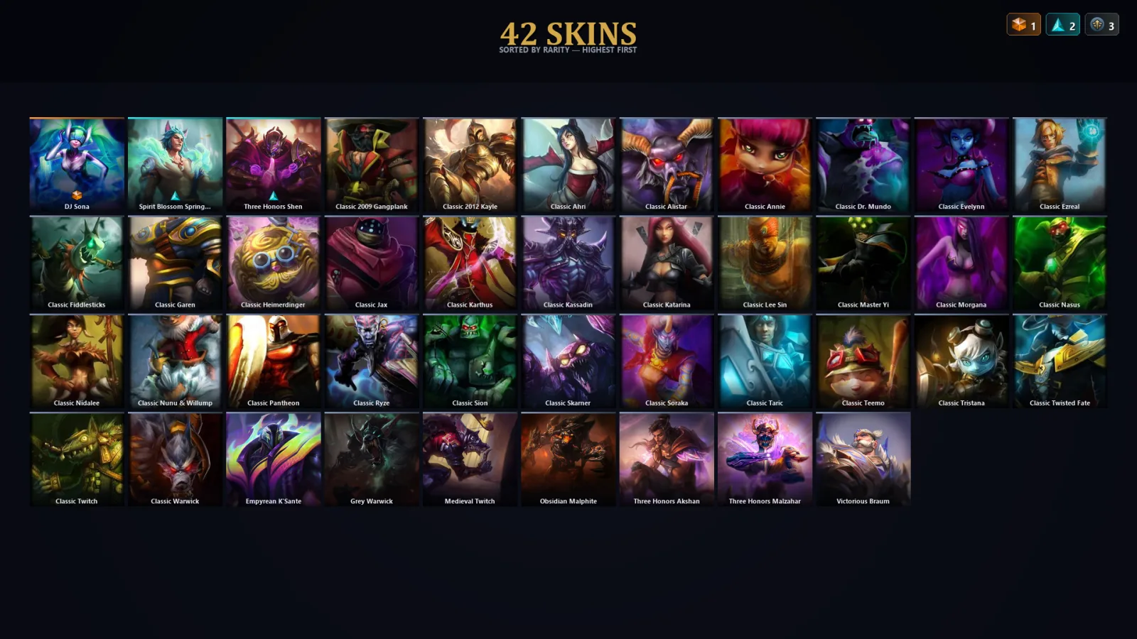 [LoL] | EUW | Level 39 | Bronze II | 60 Champions | 42 Skins