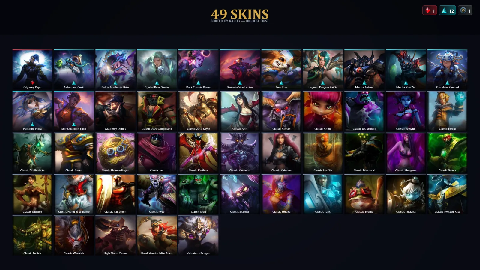 [LoL] | EUW | Level 88 | Emerald II | 73 Champions | 49 Skins | 30,715 BE