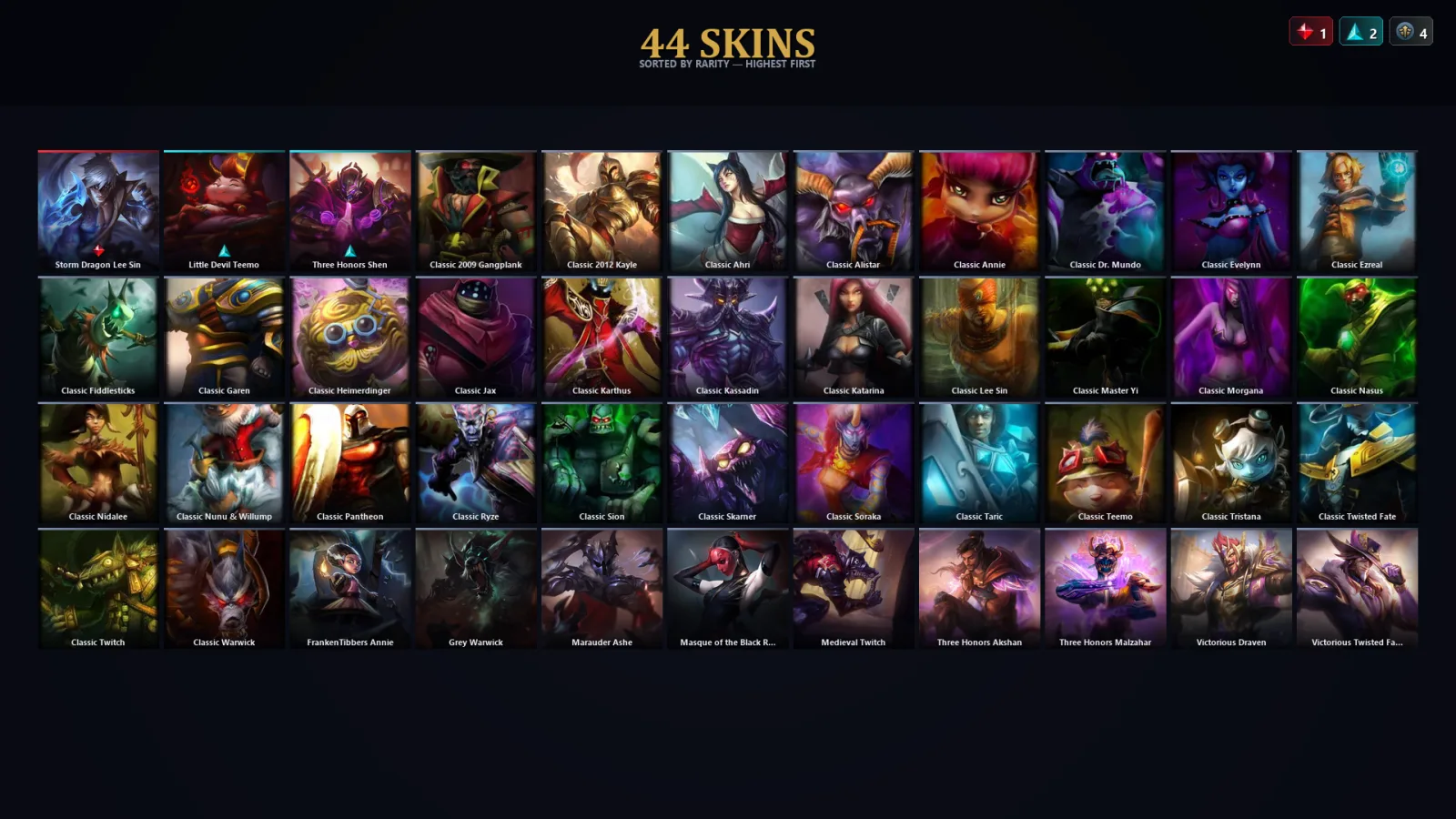 [LoL] | EUW | Level 57 | Gold I | 34 Champions | 12 Skins | 17,342 BE