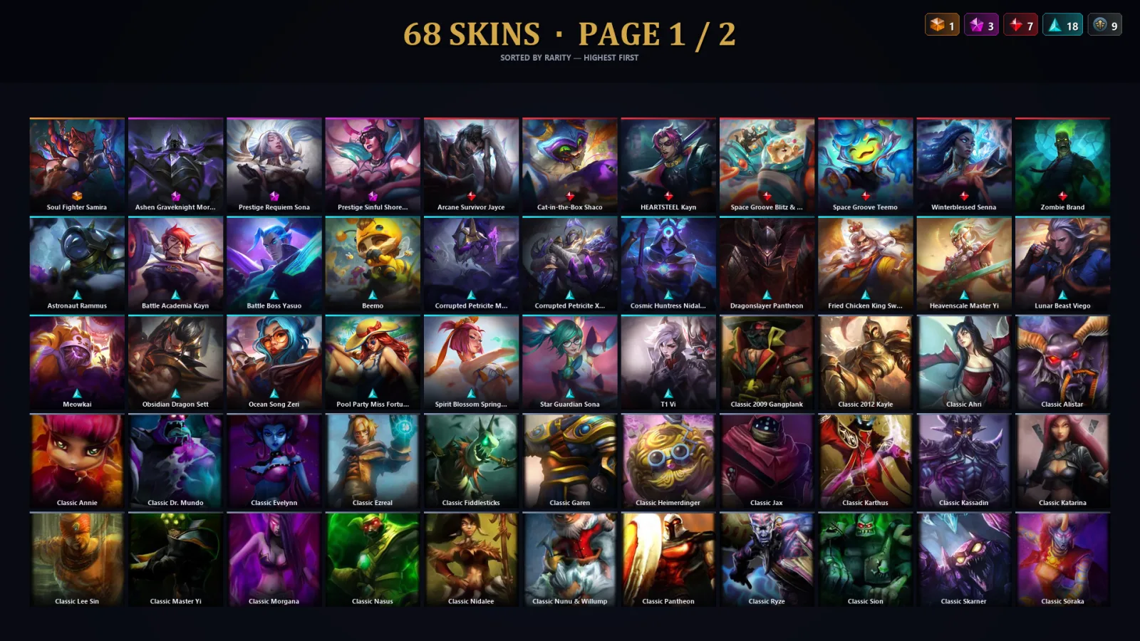 [LoL] | TR | Level 43 | Silver I | 84 Champions | 68 Skins