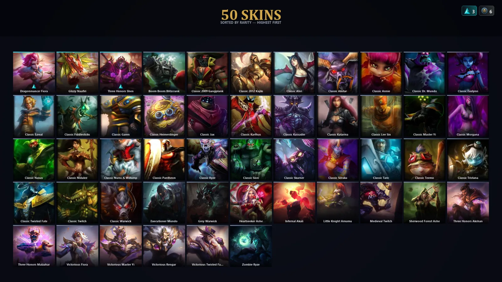 [LoL] | TR | Level 30 | Grandmaster | 84 Champions | 50 Skins | 21,956 BE