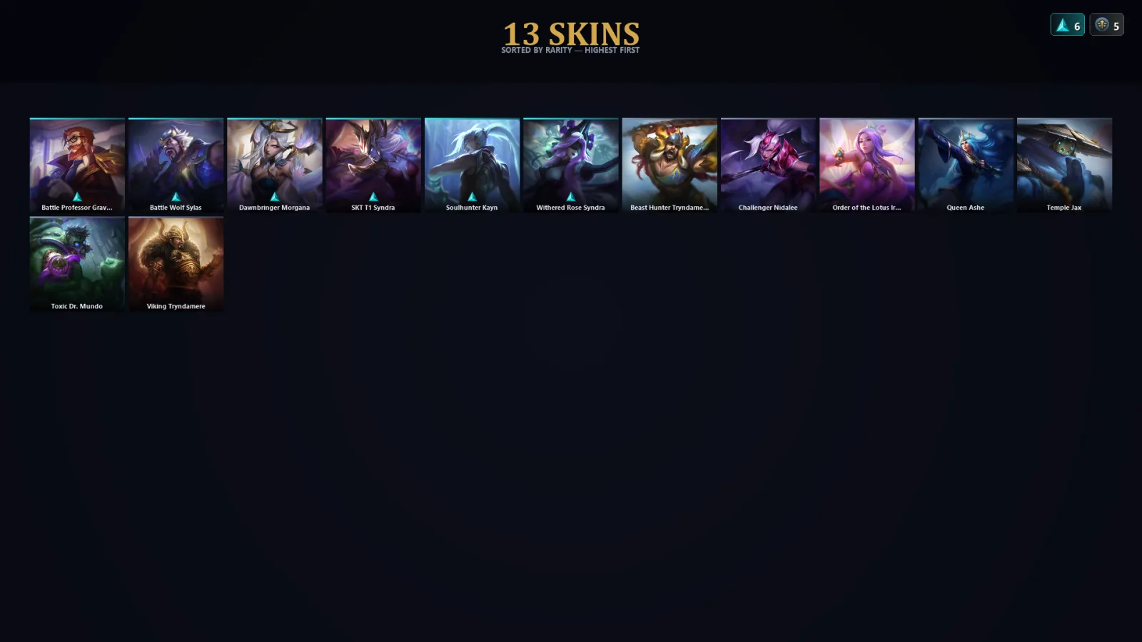 [LoL] | EUW | Level 58 | Platinum IV | 59 Champions | 13 Skins