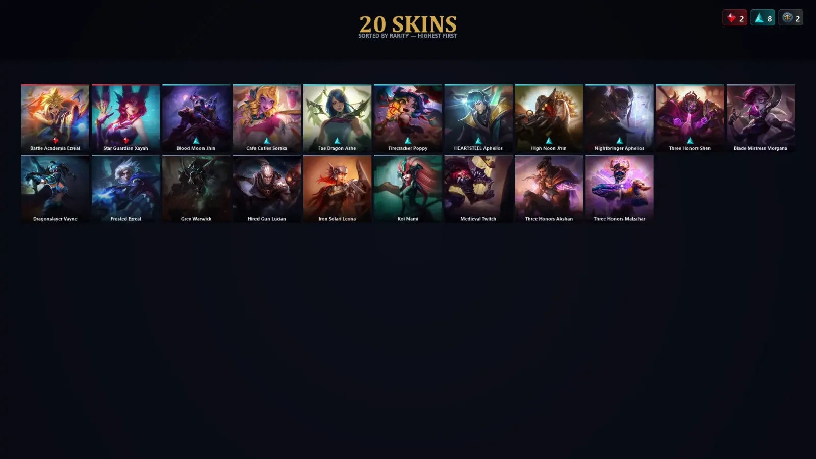 [LoL] | TR | Level 33 | Emerald IV | 70 Champions | 20 Skins | 10,727 BE