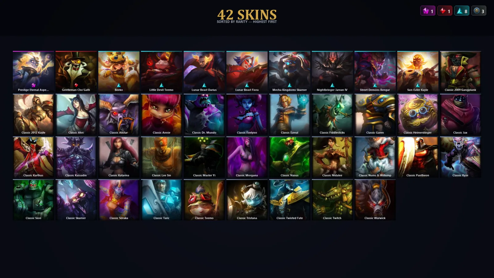 [LoL] | TR | Level 31 | 25 Champions | 10 Skins | 55,715 BE