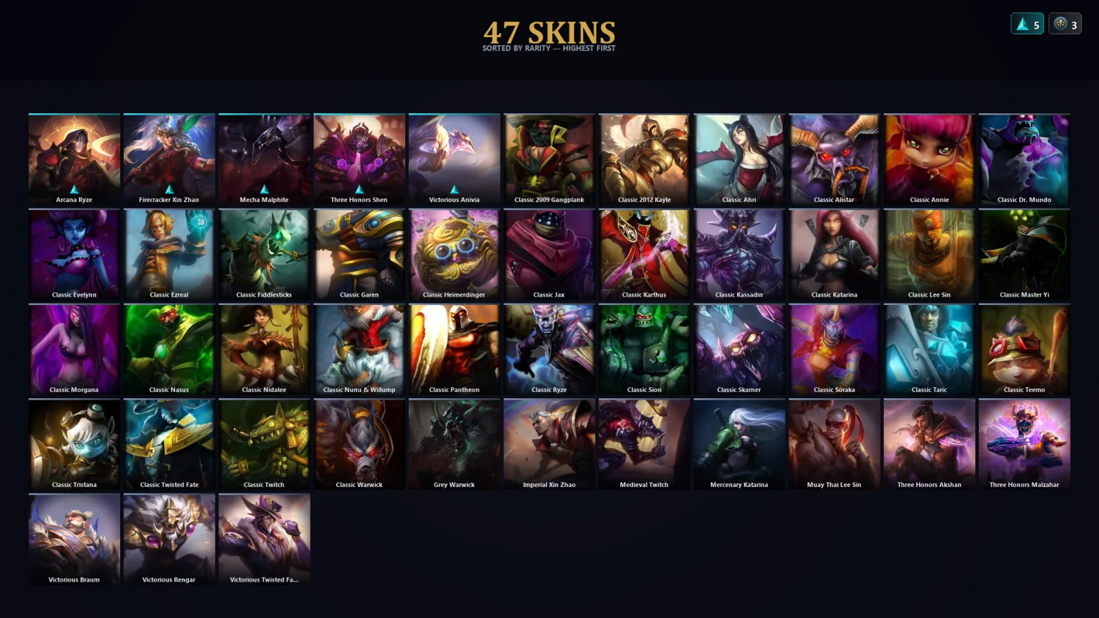 [LoL] | EUW | Level 30 | Master | 75 Champions | 47 Skins | 12,847 BE