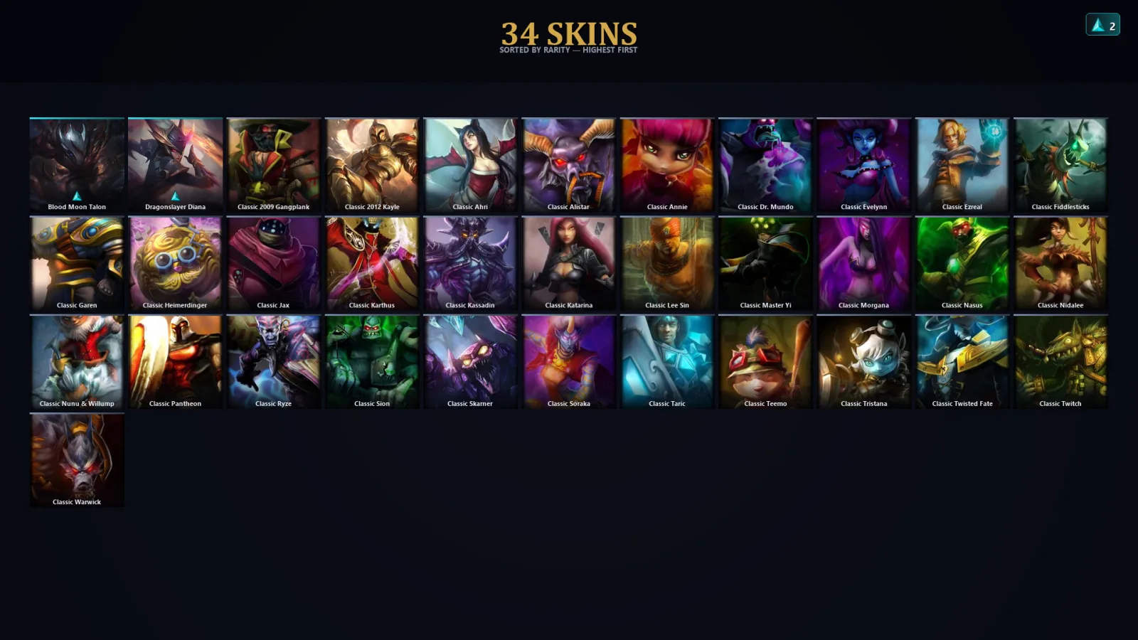 [LoL] | EUW | Level 32 | Bronze II | 27 Champions | 34 Skins