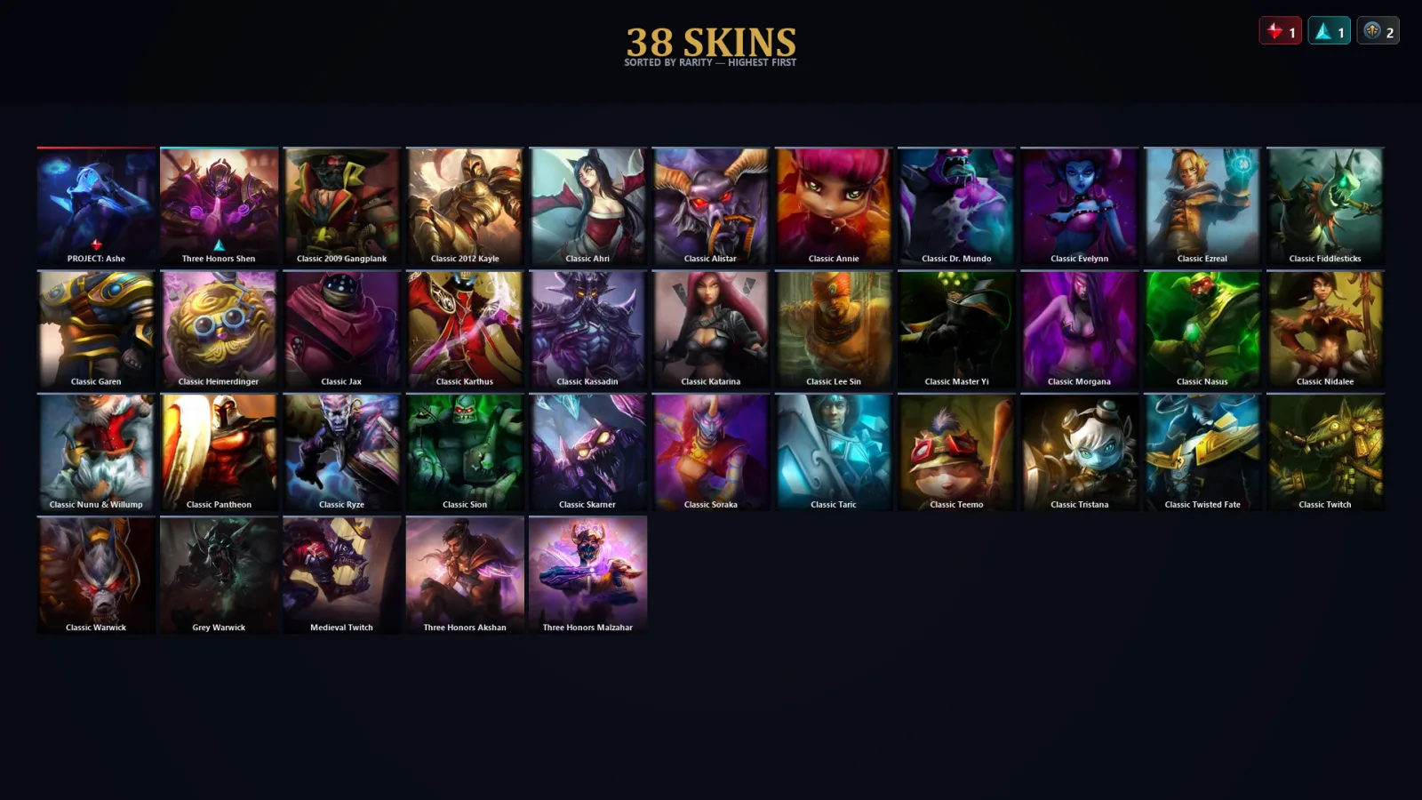 [LoL] | EUW | Level 42 | Diamond IV | 44 Champions | 6 Skins | 16,036 BE
