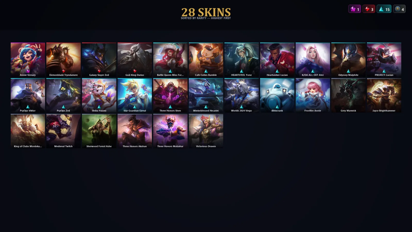 [LoL] | TR | Level 51 | Platinum I | 138 Champions | 28 Skins